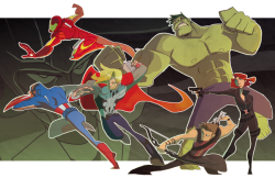 yowulf:  nargyle:  The Avengers by ~nargyle Done for now!   InCREDIBLE.