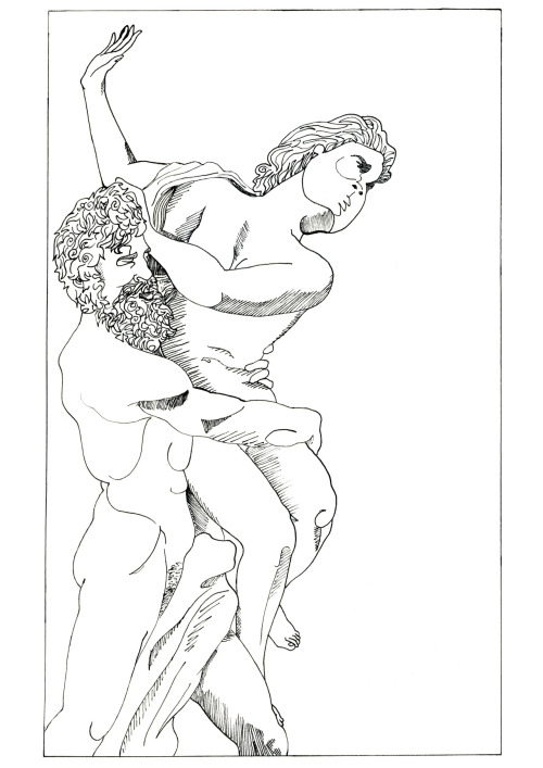 christopherbarlow:  Proserpina, after Bernini - Fineliner on Paper (2010) Chris Barlow 