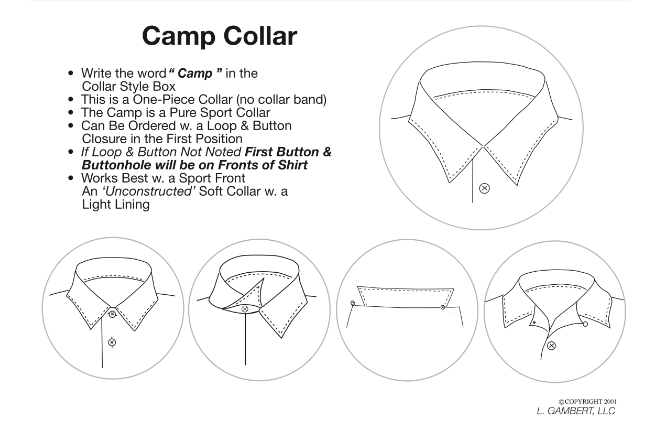 Fashion dictionary - Camp collar: Also called convertible collar,...