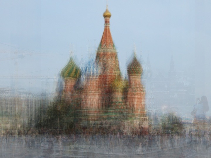 cosascool:  Hundreds of Tourist Photos Weaved into One by Corinne Vionnet 