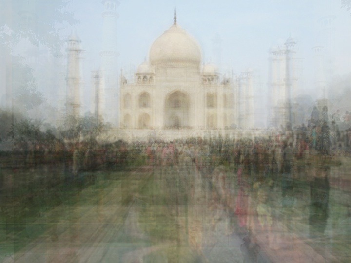 cosascool:  Hundreds of Tourist Photos Weaved into One by Corinne Vionnet 