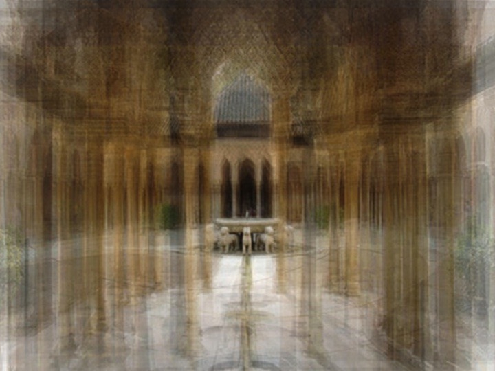 cosascool:  Hundreds of Tourist Photos Weaved into One by Corinne Vionnet 