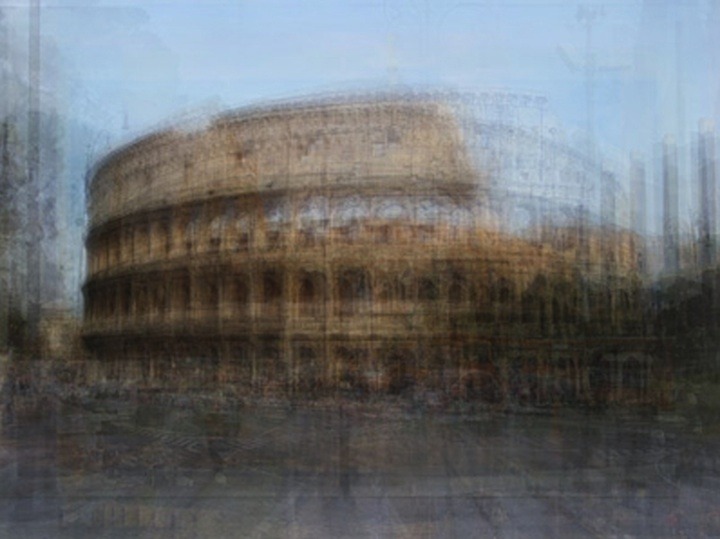 cosascool:  Hundreds of Tourist Photos Weaved into One by Corinne Vionnet 
