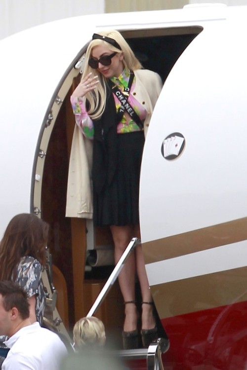12.07.2012 - Lady Gaga leaving Los Angeles.