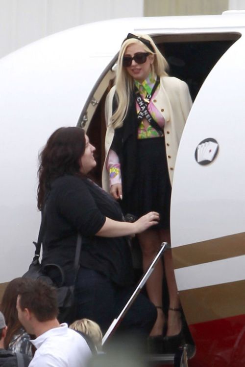 12.07.2012 - Lady Gaga leaving Los Angeles.