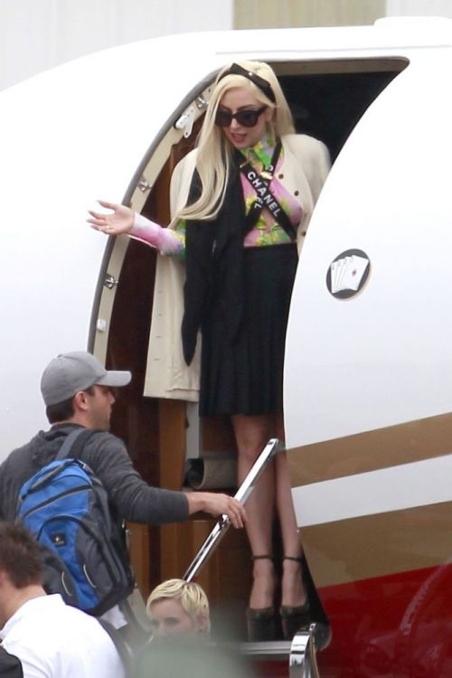 12.07.2012 - Lady Gaga leaving Los Angeles.