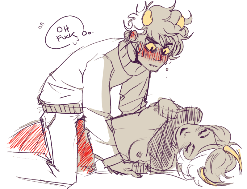 yummytomatoes: I drew this last night at 3 am Karkat is faced with the reality he’s