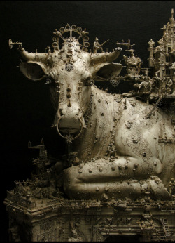 shadowmysweetshadow:  Detail of Dharma Bovine - Kris Kuksi