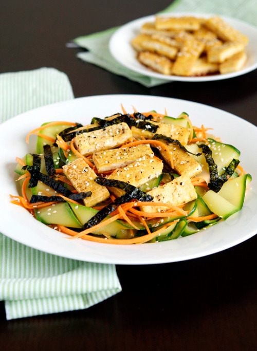 Recipe: Zucchini Noodles with Pan-Fried Tofu from Appetite for China