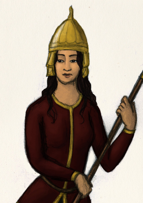 Having a go at a Persian warrior woman with a technique I’ve not really tried before. I would 