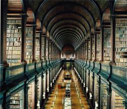 bureauoftrade:  Trinity Library, Dublin. The world’s greatest counter argument to the Kindle. Overcome illiteracy at BofT 