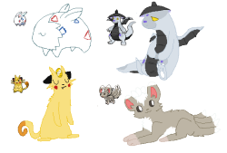 thatfanadventure:   Four more pokemon splices!!