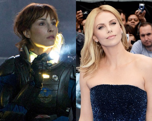 Charlize Theron was originally cast as Elizabeth Shaw in Prometheus, but had to decline the role due