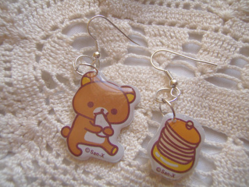 Omnomnom! Says Rilakkuma bear! Earrings available at https://www.etsy.com/listing/104260910/rilakkum