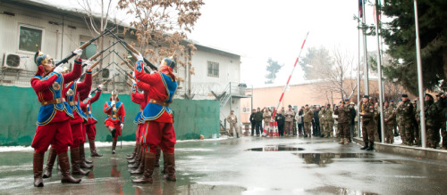 Mongolian Honor Guard, Kabul, Afghanistan.