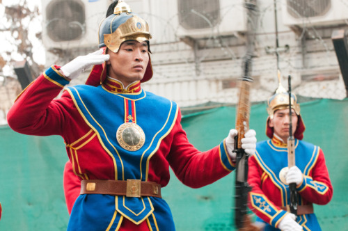 Mongolian Honor Guard, Kabul, Afghanistan.