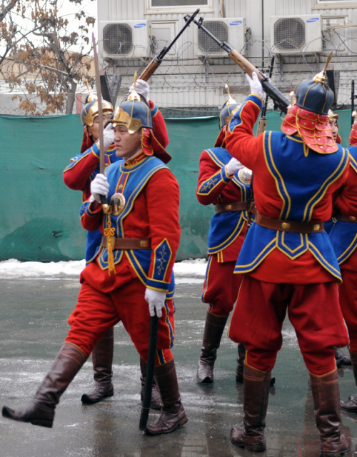 Mongolian Honor Guard, Kabul, Afghanistan.