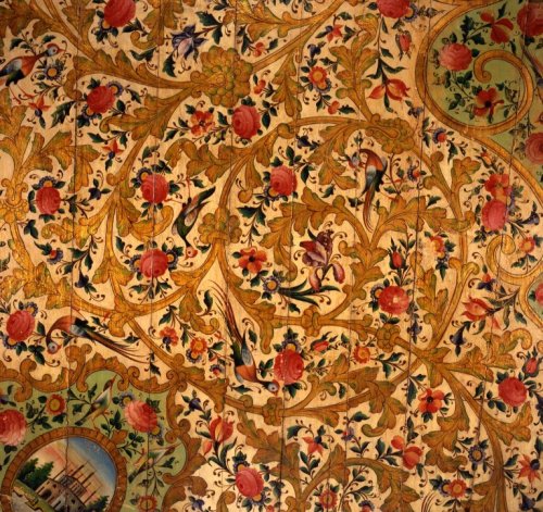 tamarlane:  Section of a ceiling. Narinjistan mansion, Shiraz, ca. 1870