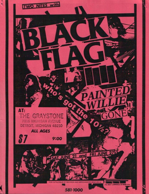 oldpunkflyers - Black Flag, Painted Willie, Gone @ The Graystone...