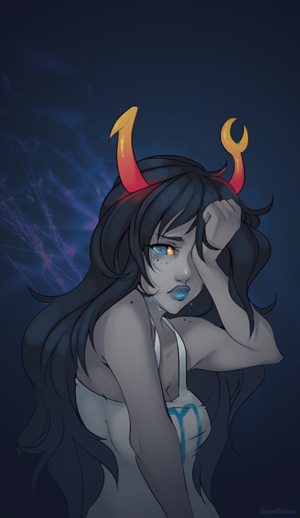 deletethestars:8luh i feel like such a failureno glasses because i wanted to draw her rubbing her ey