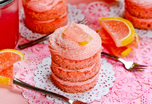 Recipe: Pink Lemonade Mini Cakes from Confessions of a Cookbook Queen