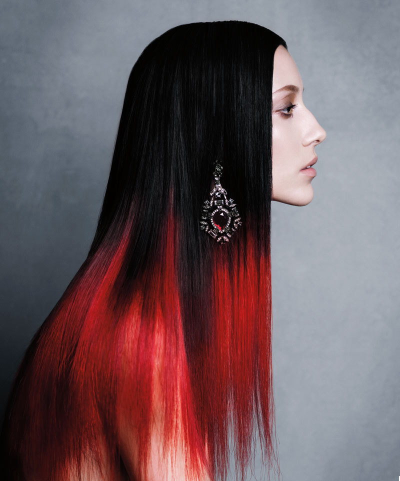 Hair color ideas with red and black