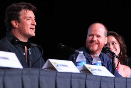 suicideblonde: Firefly Reunion Panel at San Diego Comic-Con, July 12th Jensen asks Whedon what the f