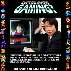 didyouknowgaming:  The legend of Zelda. Submitted by Mitch. 