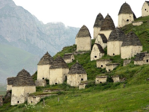 bassman5911:Charnel vaults at a necropolis near the village of Dargavs, North Ossetia