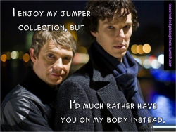 “I enjoy my jumper collection, but