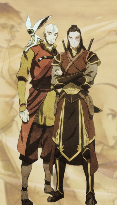 “ I can’t believe a year ago my purpose in life was hunting you down. And now…
And now we’re friends.
Yeah, we are friends.
”
Weeeeiiirdd…Aang is taller than Zuko