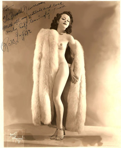 Burleskateer:     Rose La Rose Vintage 50’S-Era Promo Photo Personalized: “To