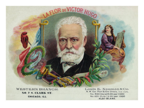 La Flor de Victor Hugo Brand Cigar Box Label