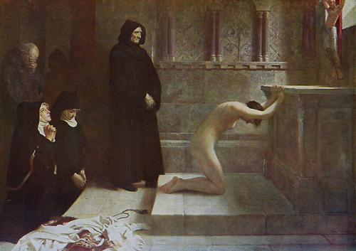 the-paintrist:  Philip Hermogenes Calderon, St. Elisabeth of Hungary’s Great Act of Renunciation, 1891 Elizabeth of Hungary, T.O.S.F., (German: Heilige Elisabeth von Thüringen, Hungarian: Árpád-házi Szent Erzsébet, 7 July 1207 – 17 November 1231)