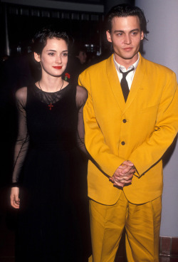 Ohyeahpop:  Winona Ryder &Amp;Amp; Johnny Depp, Cry Baby Premiere, 1990. 