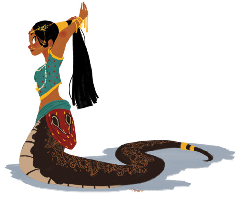thesanityclause:Day 4 of the Monster Girl Challenge - NagaThis one was so fun to do oh gosh.