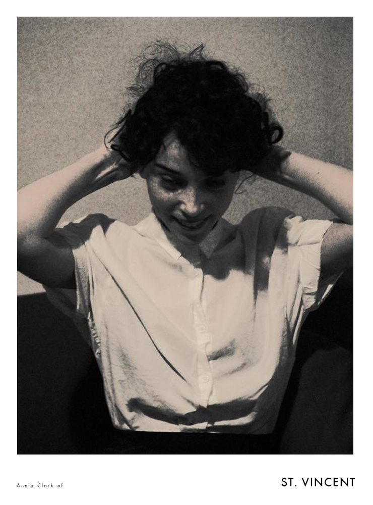 polaroidhelveticatriangle:  Louis Vuitton-style St. Vincent poster. 