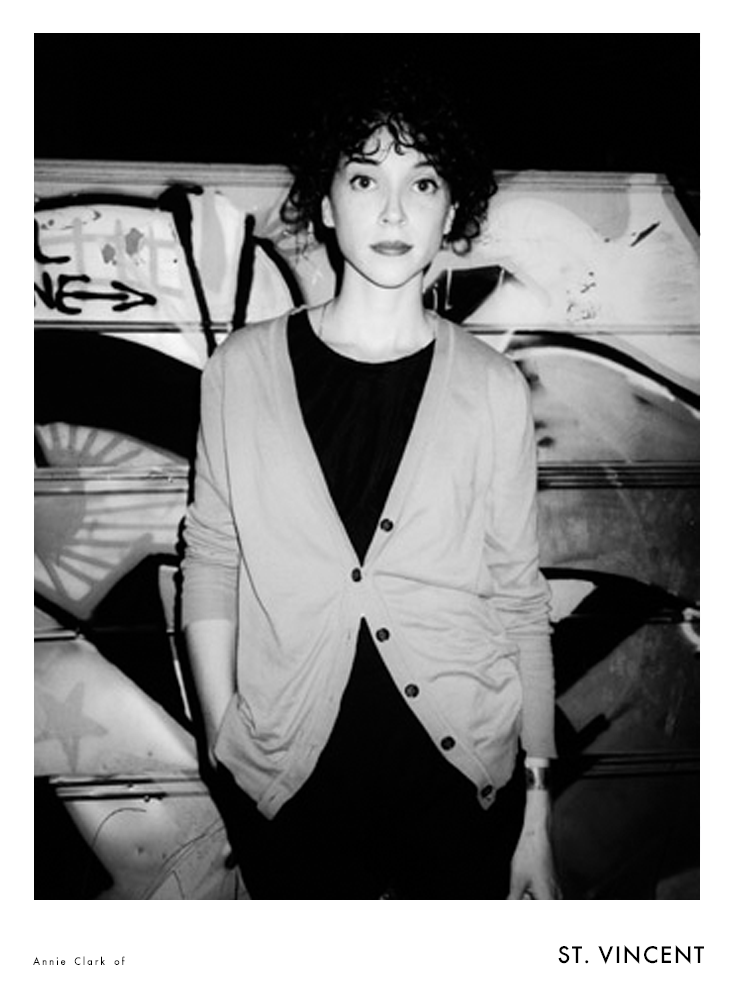 polaroidhelveticatriangle:  Louis Vuitton-style St. Vincent poster. 