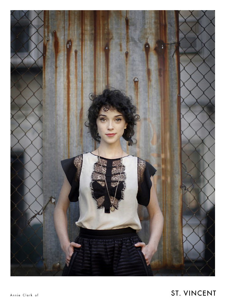 polaroidhelveticatriangle:  Louis Vuitton-style St. Vincent poster. 