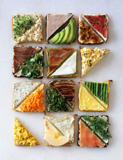 perfectum-corpus:  healthy, funny, delicious, colorful… sandwiches! Source: Pinterest 