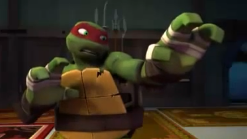 niniquo:Raph: Alright, Donnie…put down the staff…and no one gets hurt.Don: Ah, you said that last ti