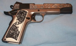 pimpingweapons:  1911 by JTC Western Engraving.