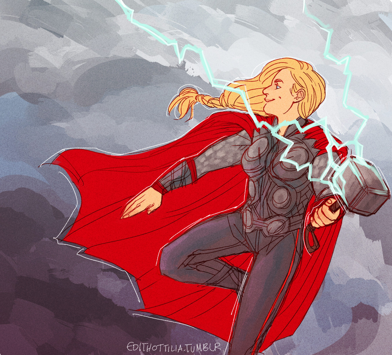 edithottilia:  sigh I just really love Fem!Thor so here have this shitty drawing
