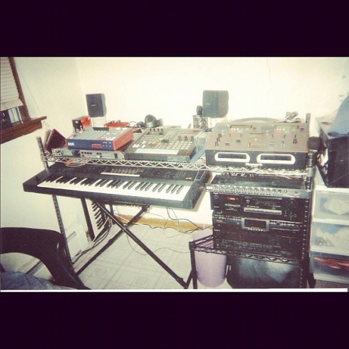 The setup in my son’s (Amin Jah) bedroom. 2003-04 #dj #music #production  (Taken with Instagram)