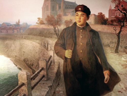 The Kim’s in Socialist Realism The first painting is Kim Il Sung (1912 – 1994) "Receiving