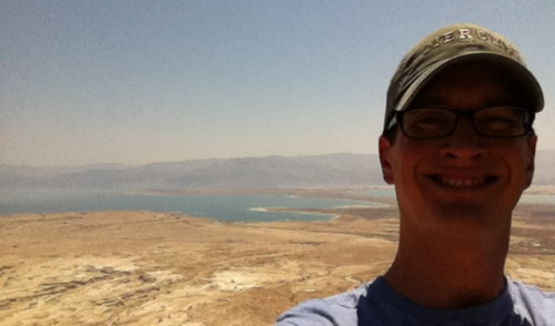 Dead Sea from Masada, Israel, July 2012