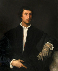 lydianea:  Titian, “Man with a Glove,”