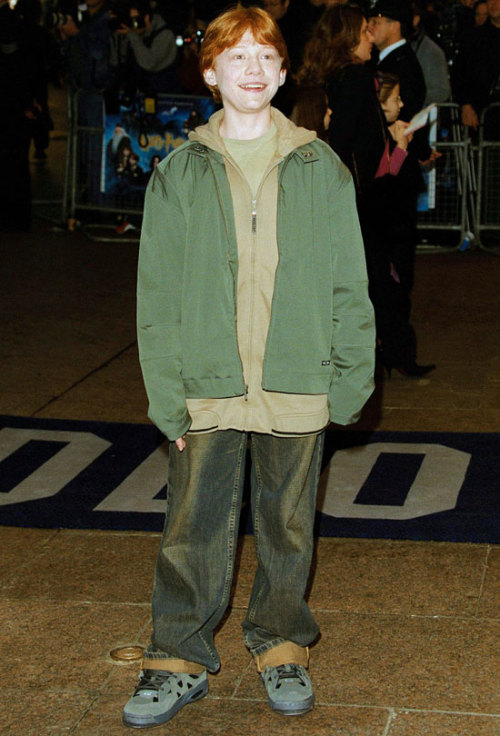 drarrywhore:  acciobenedictcumberbatch:  sara-saint-patience:  kibblesundbits:   Harry Potter stars at premieres for Sorcerer’s Stone and Deathly Hallows Part 2  What the hell is Rupert wearing. Like. WHY would you let him go to the premiere like that?