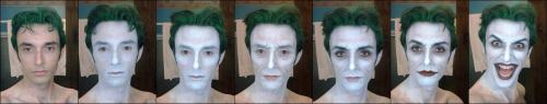 bagleworm:Joker Cosplay by Anthony Misiano. First image unsourced, second image via Ivy’s Cosplaygro