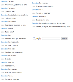  cleverbot ql rompe corazones :’( 